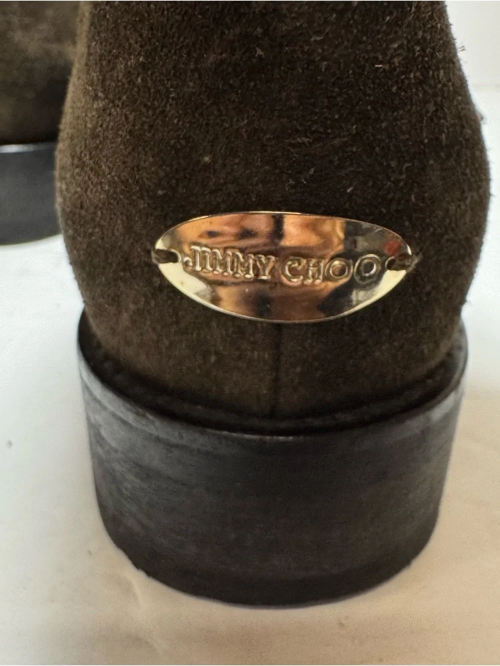 JIMMY CHOO YOUTH Brown Suede
Buckled Biker Combat Boots Size 381/2 - Picture 11 of 16